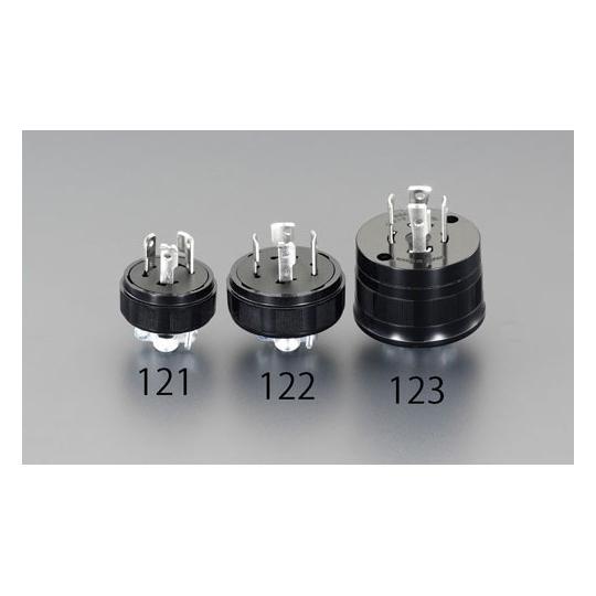 250V/20A 引掛けプラグ 接地3P エスコ EA940BZ-122 (78-0797-72)