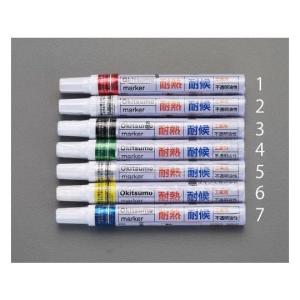 エスコ 油性・耐熱耐候マーカー [赤/中字] EA942CD-1 (78-0822-46)