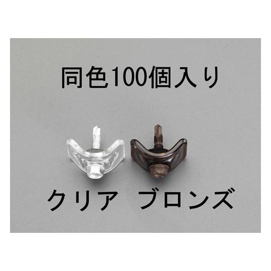 5x25mm 波板用ビス 鉄下地用・クリア/100個 エスコ EA952CD-1 (78-0956-...