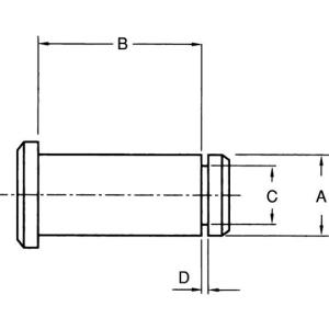 6x15.5mm クレビス用溝付ピン エスコ ...の詳細画像1