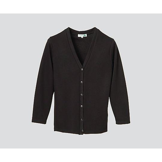 ロングカーディガン Vネック ブラック／LL ディーフェイズ C-10 (8-1123-04)