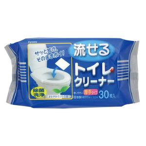 協和紙工 流せるトイレクリーナー 厚手タイプ 1袋 30枚入 15-054 (8-130-01)の商品画像