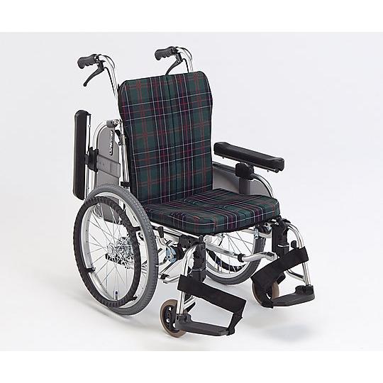 松永製作所 車椅子・介護用品 超低床コンパクト車椅子 自走式／アルミ製／緑チェック AR-911S ...