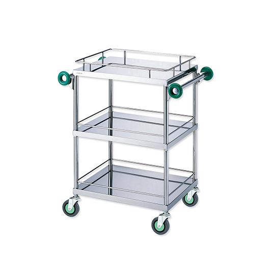 とっても静かな回診車 引出無し・抗菌ハンドル 3段 750 940 ×450×900mm アズワン ...