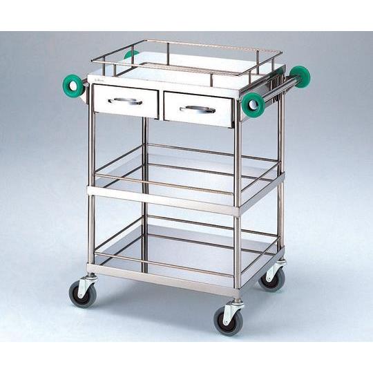 とっても静かな回診車 引出付・抗菌ハンドル 600 790 ×450×900mm アズワン TSC-...