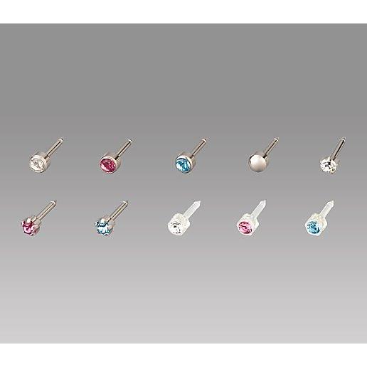 医療用ピアス［ブロムダール11-301専用］ 1ペア クリスタル 立爪 純チタン 12-1203-0...