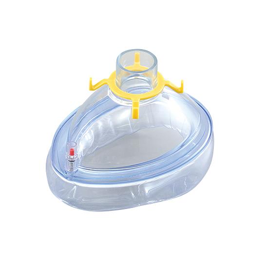 クー・メディカル・ジャパン エアークッションフェイスマスク 麻酔用 成人用 中 黄 KM202 医療...