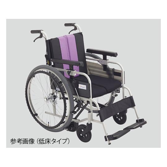 ミキ 車いす ノンバックブレーキ車椅子 アルミ製 パープル 低床 MBY-41B (8-9241-0...