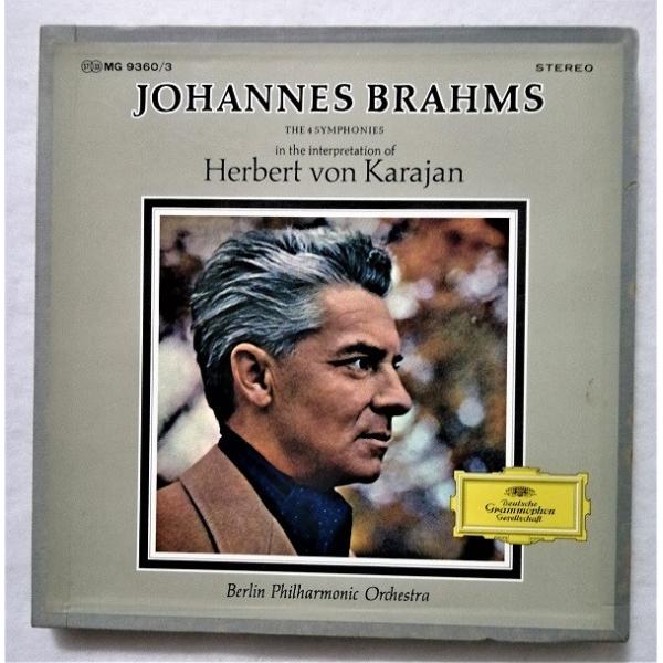 中古LPレコード 『 カラヤン　ブラームス/交響曲全集 』BOX入り4枚組 / 1970年発売 ポリ...