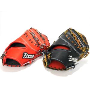 野球 ジームス ZEEMS 限定 軟式ファーストミット LZ-253FMN レッドオレンジ ブラック メーカー湯揉み加工品