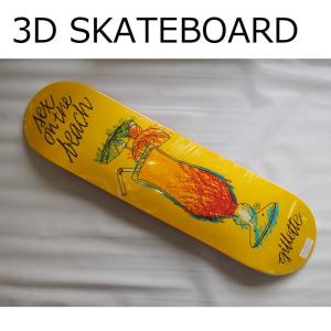 3D SKATEBOARDS デッキ SEX ON THE BEACH 3Dスケートボード  スケートボードデッキ / スケボー A.GILLETTE SKATEBOARD DECK｜a2b-web