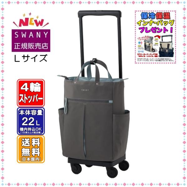 スワニー キャリーバッグ SWANY 新商品 D-685 グイ (GUI) L21サイズ グレー色　...