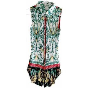 ノースリーブプリーツブラウス L アルベルトマカリ/Sleeveless Blouse L ALBE...