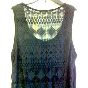ノースリーブトップス ブラック Sサイズ ペインテッドスレッド/Painted Thread Sle...