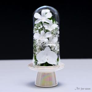 プリザーブドフラワー 仏花 ガラス お供え花 ...の詳細画像2