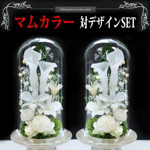 仏花 プリザーブドフラワー お供え 1対 ガラス...の商品画像