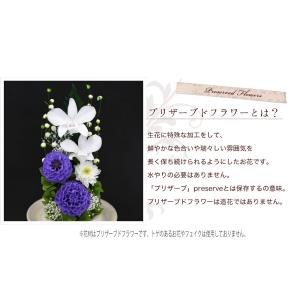 仏花 プリザーブドフラワー お供え 1対 ガラ...の詳細画像3
