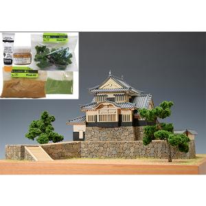 ウッディジョー/木製建築模型 1/150備中松山城+ジオラマ・塗料セット｜a9ayoka