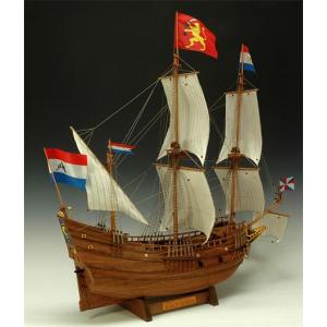 ウッディジョー/木製帆船模型 1/30カタロニア船＋塗料セット : アクア