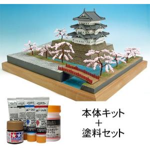 ウッディジョー/木製建築模型 1/150大阪城・天守閣＋塗料セット