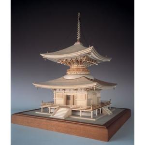 完成品＜白木仕様＞ 木製建築模型 石山寺・多宝塔（1/50）｜a9ayoka