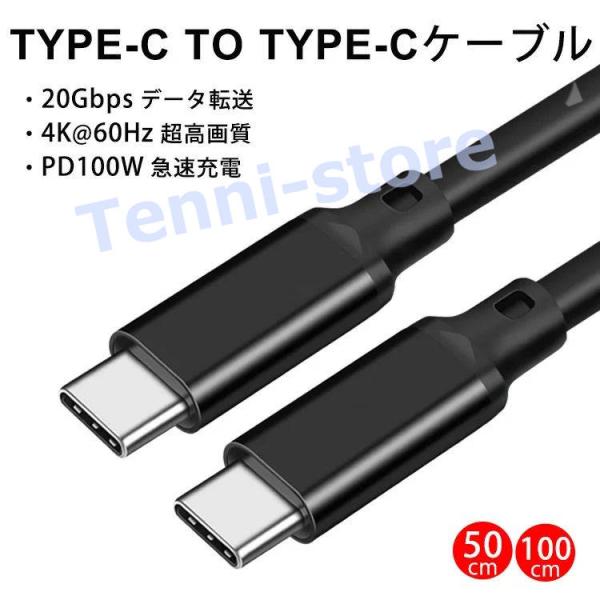 100W PD対応USB 3.2 Gen 2x2-20Gbpsデータ転送 Type c to Typ...