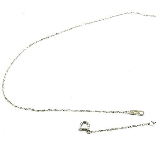 スクリューチェーンプラチナ850(Pt850)　ネックレス　（幅0.6mm　長さ45cm）プレート3...