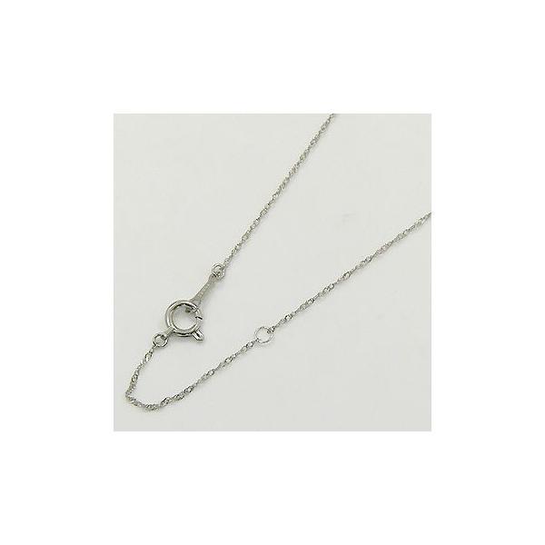 プラチナ850（Pt850）スクリューチェーンネックレス（幅約0.6mm 長さ40cm）