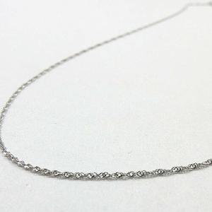 PT850 スクリューチェーン 約42cm 42センチ プラチナ（Pt850）スクリューチェーンネックレス（幅約