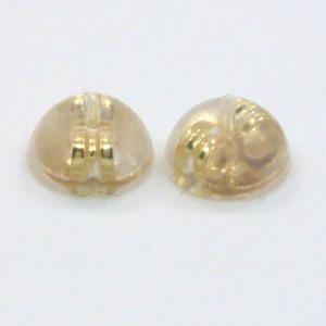 K18シリコンWlockキャッチ　特大　(ピアス芯太さ0.9mm用）