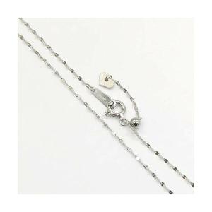 プラチナ ネックレス チェーン 40cm PT Pt850 ペタルチェーン 幅1.0mm