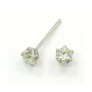 ダイヤモンドピアス 18金ホワイトゴールドダイヤモンド 0.1ctx2