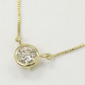 18金ゴールド　ライトブラウンダイヤモンド0.33カラット  ペンダント　ネックレス送料無料