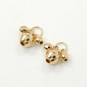 18金ピンクゴールド 18金ゴールド ボールチェーン(幅1mm) ピアス
