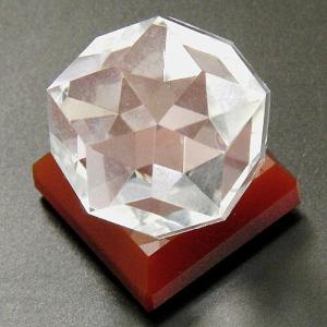 クリスタル 職人作品 正20面体 水晶110ct送料無料 クリスタル アーク