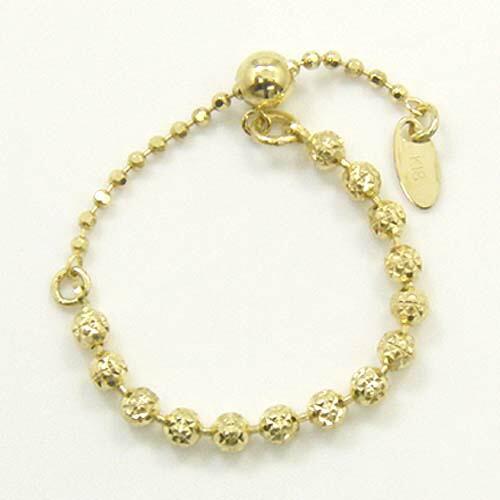 K18 ステラ(星)チェーンリング（1号〜16号調節可能・ライスパーツ）