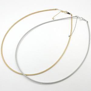 18金 中空 メッシュオメガネックレス K18YG ラウンドオメガ 刻印