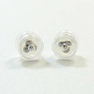 ピアス 予備キャッチ K18 K14 YG WG PG シリコン付き Wロックキャッチ 