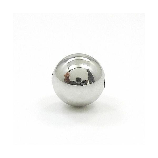 プラチナ900(Pt900)　ボール　10mm(貫通穴)スライドピンチェーンに通してお楽しみください...