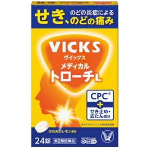 「第2類医薬品」大正製薬 ヴィックス VICKS メディカル トローチL 24錠 はちみつレモン風味 「セルフメディケーション税制対象」 ポスト投函｜医薬品コスメ日用品 A&A SHOP