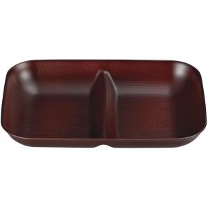 宮本産業 皿 仕切皿 ウッディ ローズ 17×24.2×3.6cm