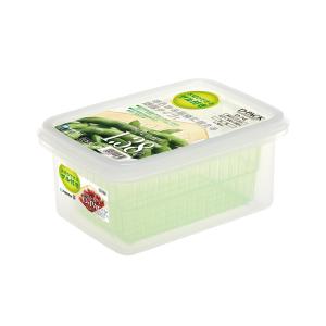 サンコープラスチック 保存容器 ざる付 Dパック 深型 日本製 D-7d 1.38L グリーン