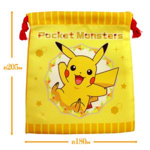 ネコポス 送料無料 ポケットモンスター 巾着 ピカチュウ ポケモン｜aaa8390a3