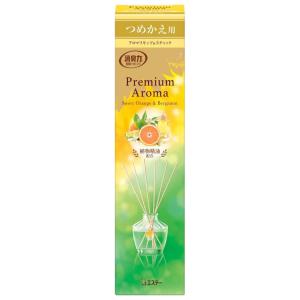 送料無料 エステー お部屋の消臭力 Premium Aroma Stick つめかえ スイートオレンジ＆ベルガモット 玄関・リビング用｜aaa8390a3