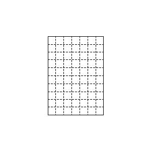 A4 上質白紙55kg 縦10面×横7面 70分割/マイクロミシン目 200枚