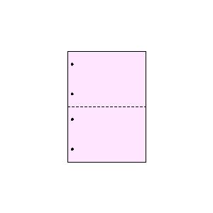 A4 片面全面ピンク 55kg 2分割/マイクロミシン目・ファイル穴 2000枚 | トヨシコー｜aaatoyo
