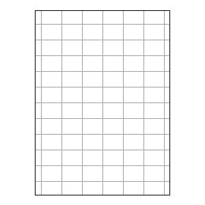余白付き A4 厚紙 縦10面×横6面 60分割/マイクロミシン目 100枚