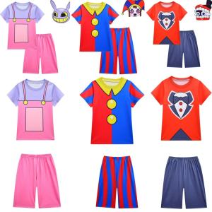 アメイジング デジタル サーカスTシャツ 半袖 パジャマ 上下セット 子供服 キッズ 夏 夏パジャマ ルームウェア 男の子 女の子　大人パジャマ 親子服｜AYショップ