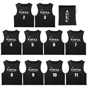 FINTA フィンタ サッカー フットサル ビブス ゲームベスト ジュニアサイズ 10枚セット FT6555 0500ブラックの商品画像
