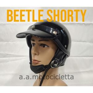 正規取扱店　オーシャンビートル　SHORTY4 ブラック　ショーティー　ヘルメット　OCEAN BEETLE｜エーエーモトシクレッタ